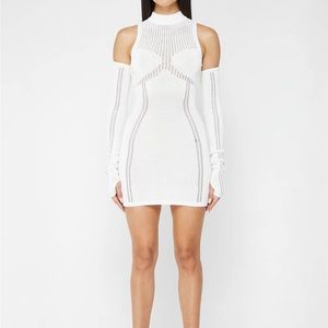 Maniere de voir knit high neck contour dress